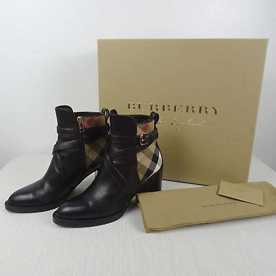 Burberry Women's Vaughan Vintage Check & Leather Block Heel 